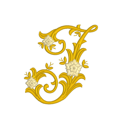 Machine Embroidery Design - Monogram J