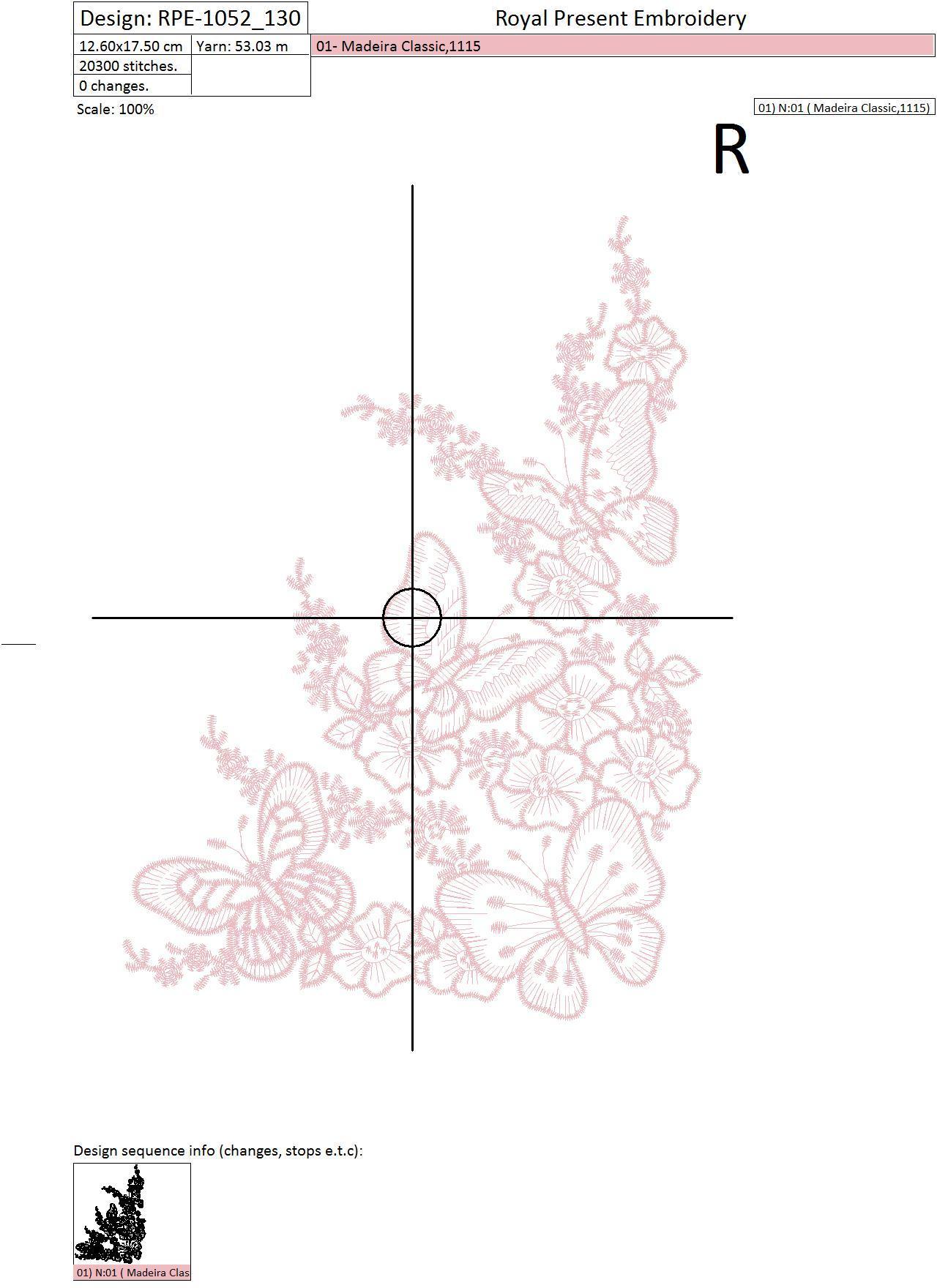 Machine Embroidery Design Pink butterflies - 3 sizes