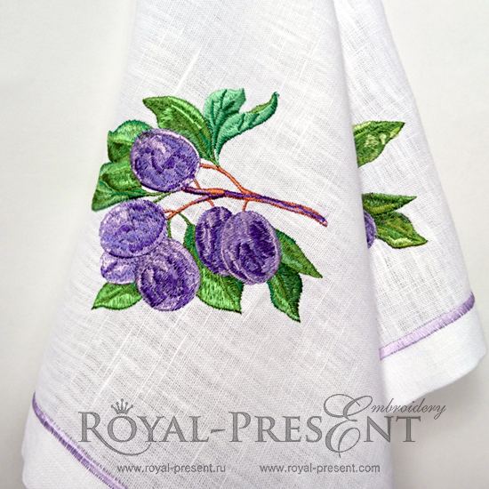 Plum branches Machine Embroidery designs RPE-1048