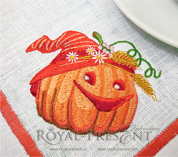 Machine embroidery design Cute Pumpkin RPE-1064