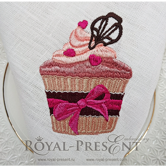 Machine Embroidery Design Lovely cupcake RPE-1079-02