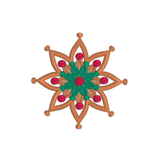 Machine Embroidery Design Winter snowflake II