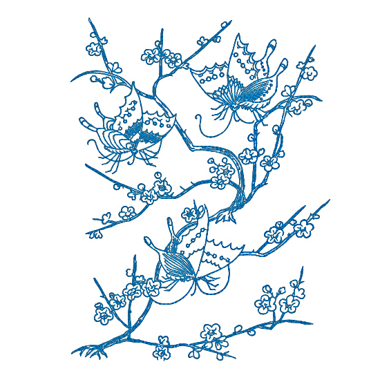 Machine Embroidery Design Butterflies - 4 sizes RPE-068
