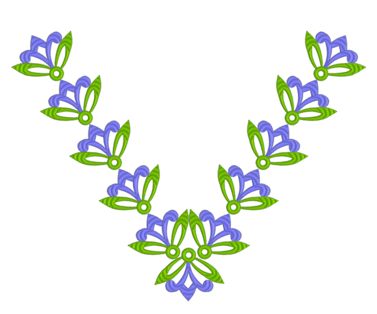 Machine Embroidery Design Neckline RPE-173