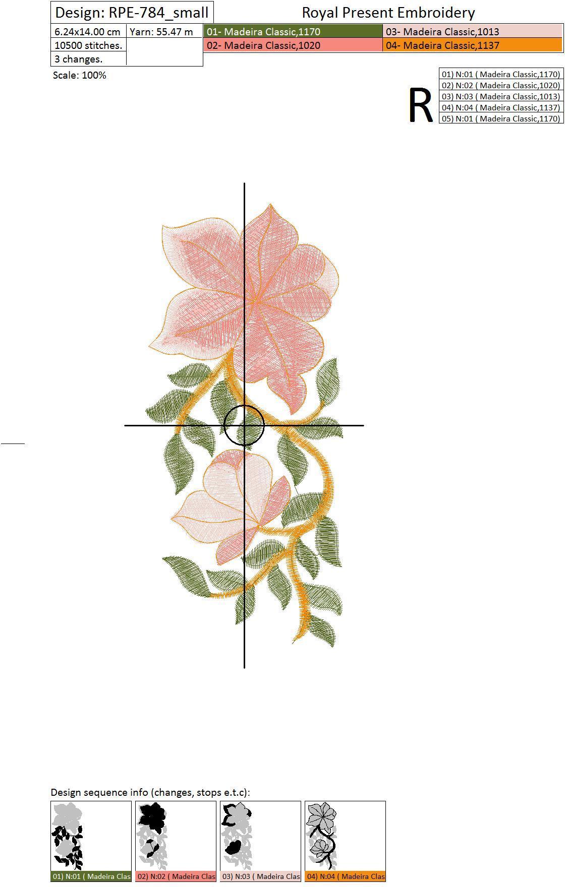 Machine Embroidery Design Romantic bohemian feel - 2 sizes
