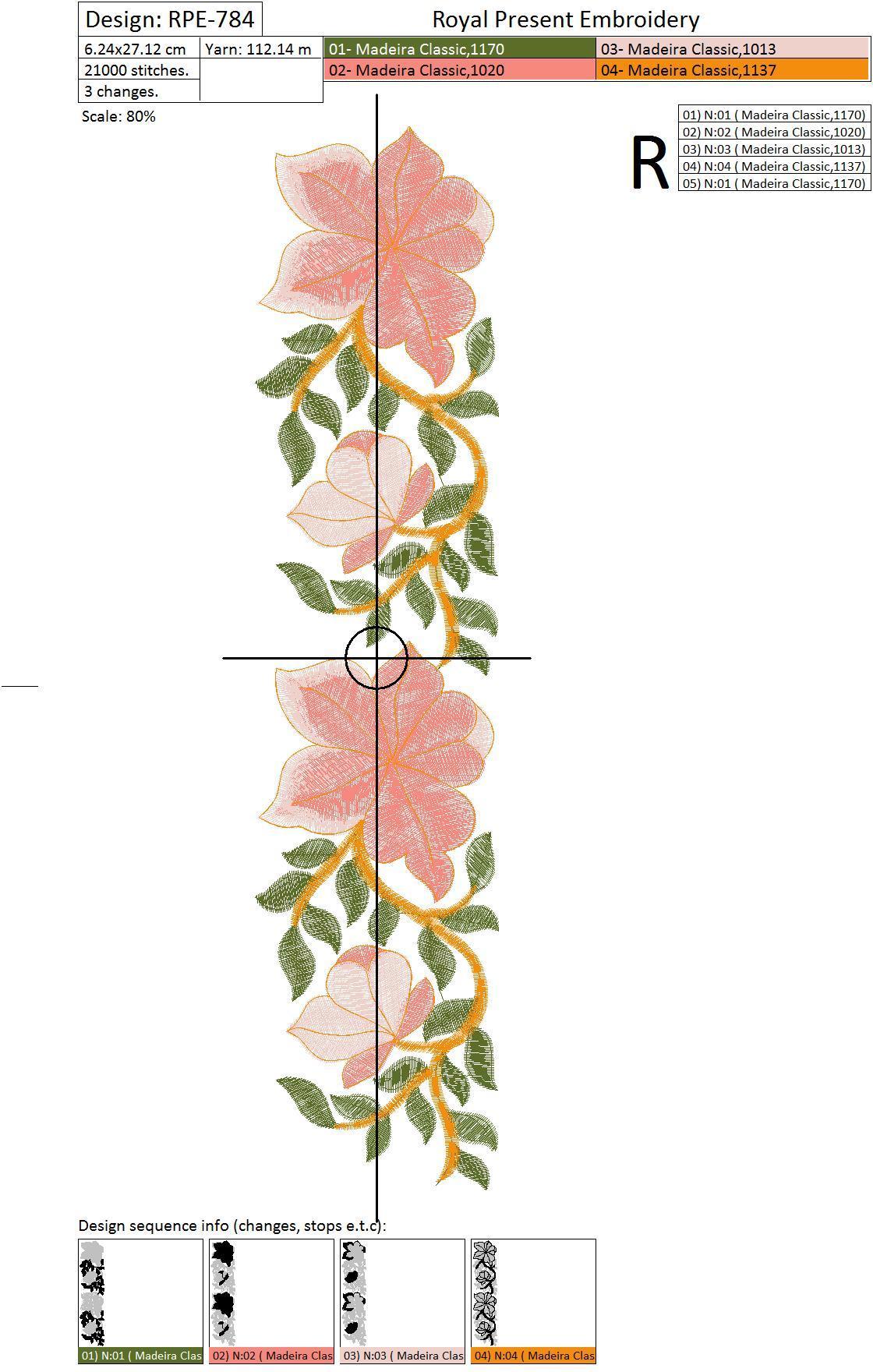 Machine Embroidery Design Romantic bohemian feel - 2 sizes