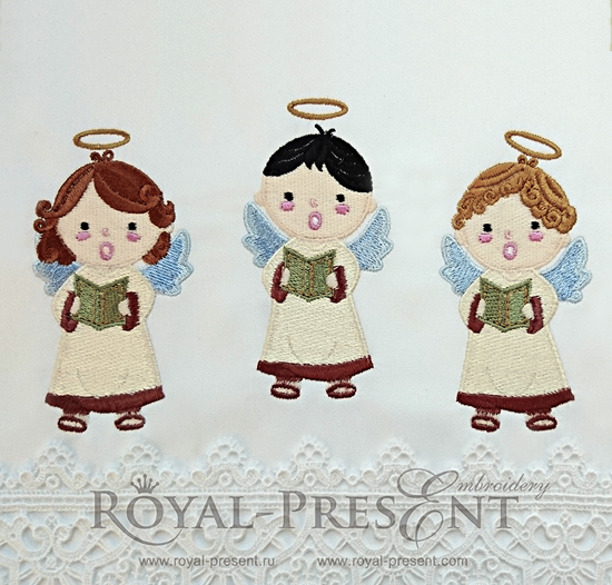 Machine Embroidery Designs Three Angels sing RPE-800