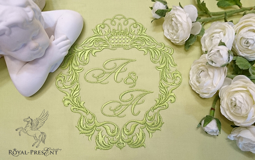 Machine Embroidery Design Abstract vintage frame