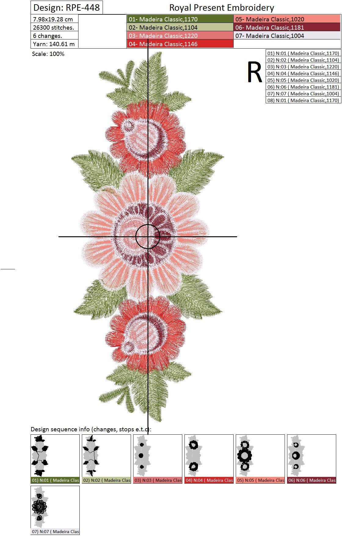 Machine Embroidery Design - Russian Folk Flowers