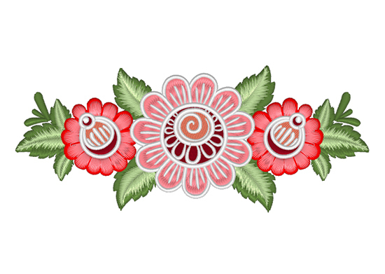 Machine Embroidery Design - Russian Folk Flowers