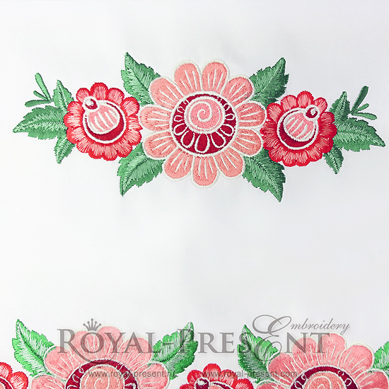 Machine Embroidery Design - Russian Folk Flowers RPE-448