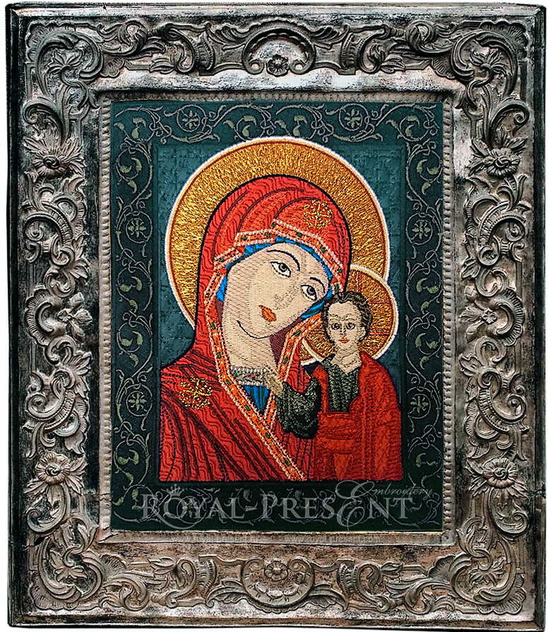 Machine Embroidery Design Icon Our Lady of Kazan