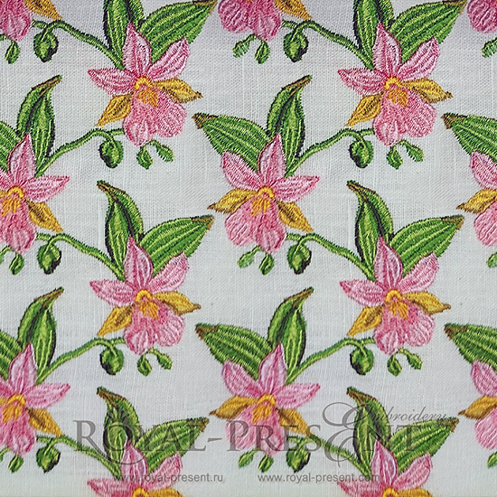 Machine Embroidery Design Endless orchids RPE-714