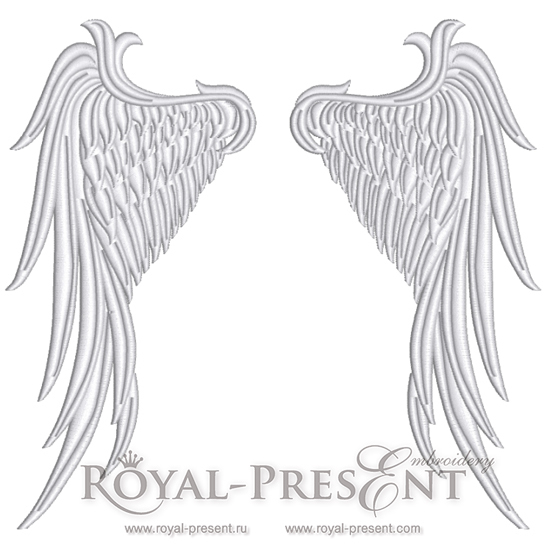 Machine Embroidery Design Angel Wings - 4 sizes RPE-096