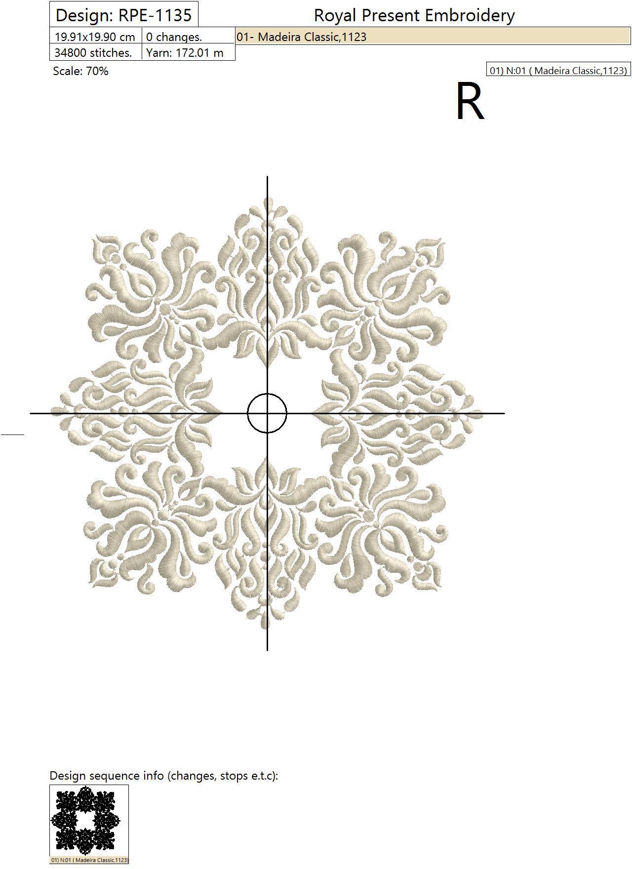 Machine Embroidery Design Royal Vintage