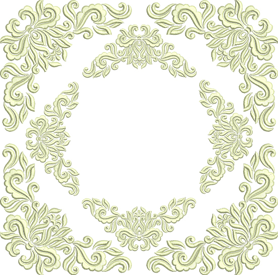 Machine Embroidery Design Royal Elegant corner - 3 sizes