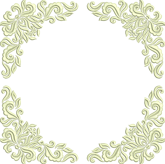 Machine Embroidery Design Royal Elegant corner - 3 sizes