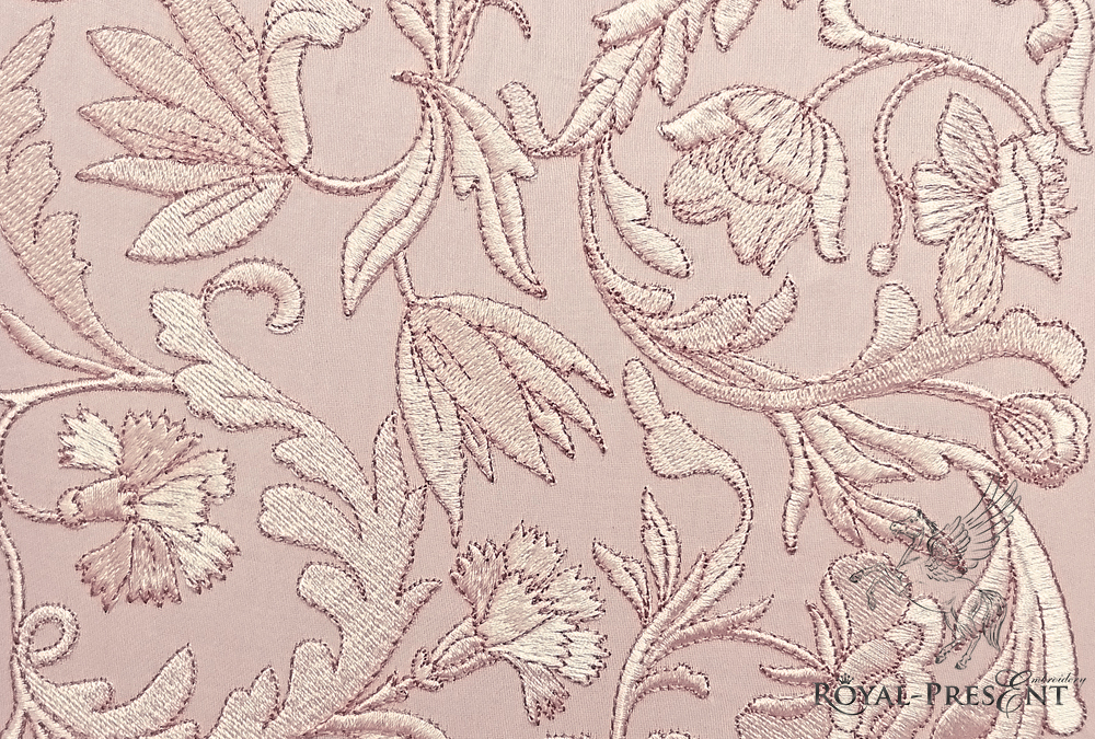 Machine Embroidery Design Vintage floral decor