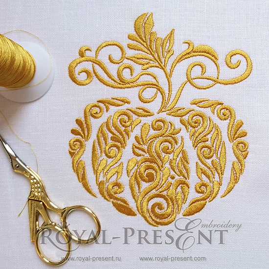 Machine Embroidery Design Halloween pumpkin - 3 sizes RPE-227