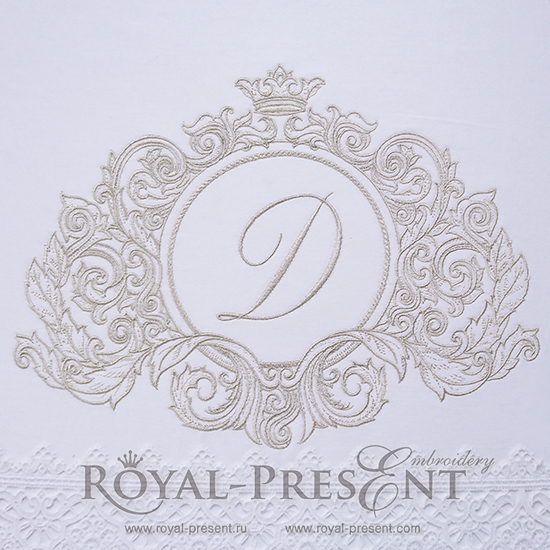 Machine Embroidery Design Ornamental baroque frame - 2 sizes RPE-1142
