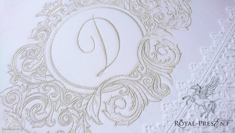 Machine Embroidery Design Ornamental baroque frame - 2 sizes