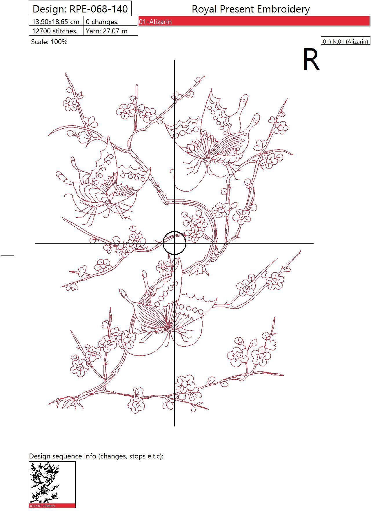 Machine Embroidery Design Butterflies - 4 sizes