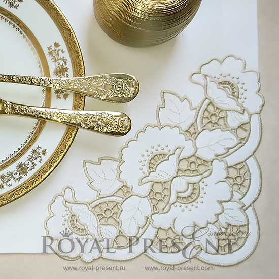 Richelieu Corner Machine Embroidery Design RPE-475