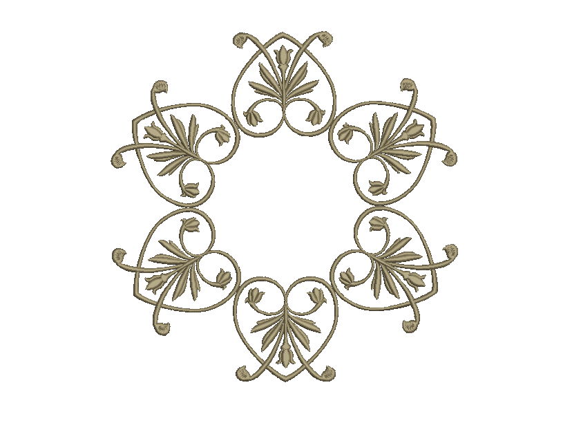 Machine Embroidery Design Blue classic element for borders