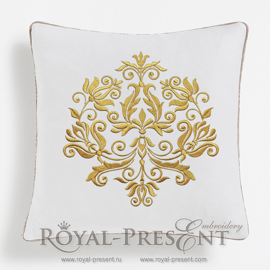 Machine Embroidery Design Vintage style Floral element - 3 sizes RPE-998