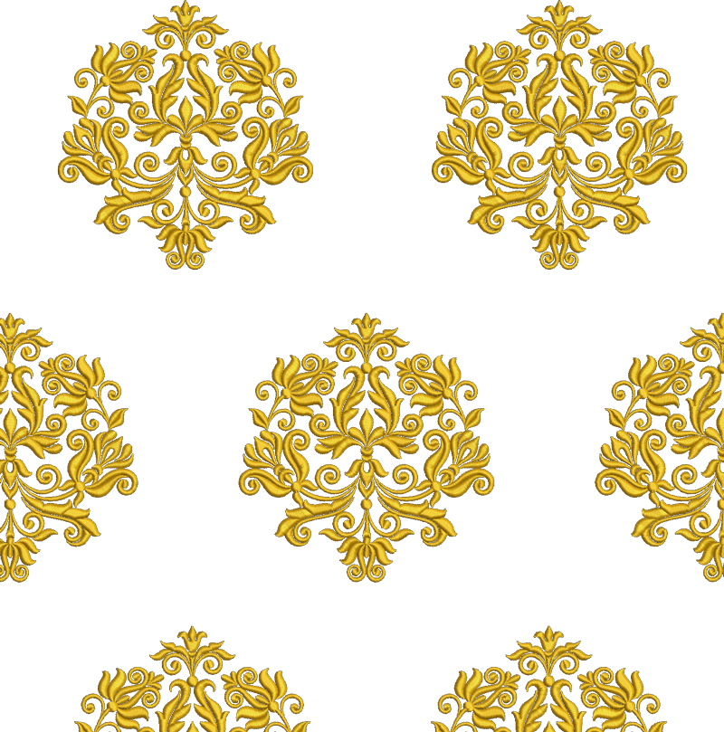 Machine Embroidery Design Vintage style Floral element - 3 sizes