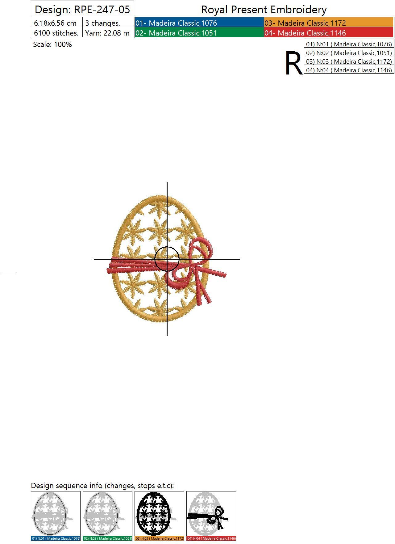 Easter eggs Cutwork Machine Embroidery Designs on tulle