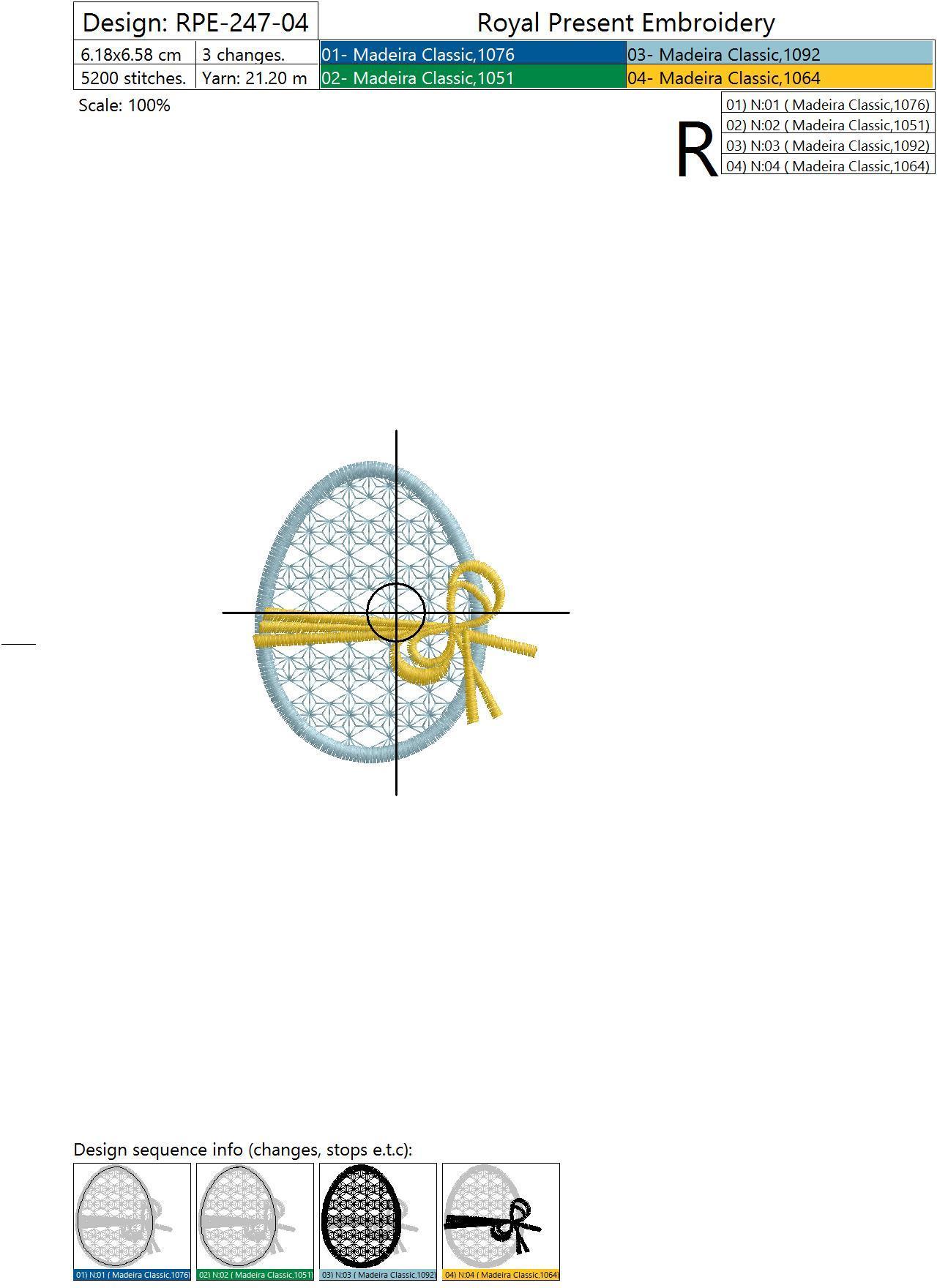 Easter eggs Cutwork Machine Embroidery Designs on tulle