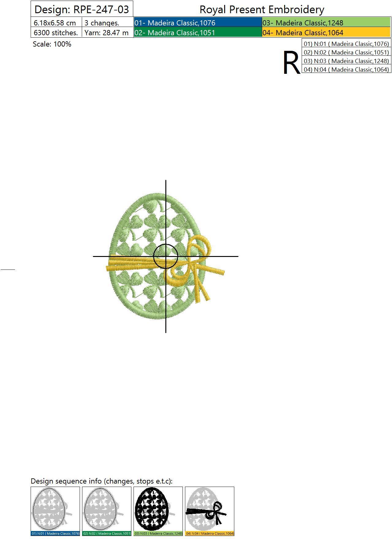 Easter eggs Cutwork Machine Embroidery Designs on tulle