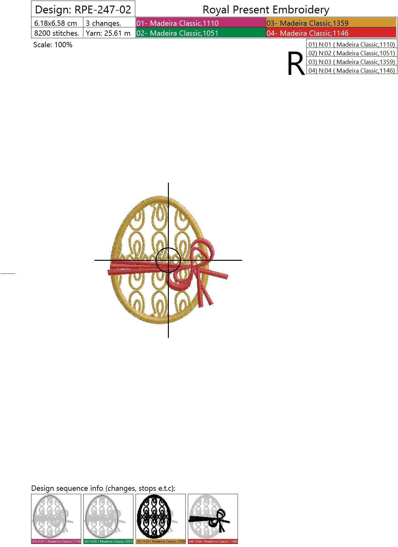 Easter eggs Cutwork Machine Embroidery Designs on tulle