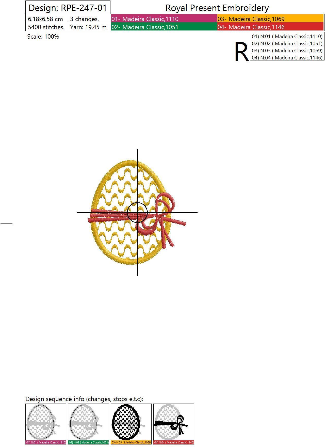 Easter eggs Cutwork Machine Embroidery Designs on tulle
