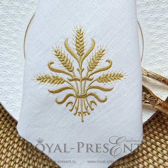 Machine Embroidery Design Gold spikelets RPE-058