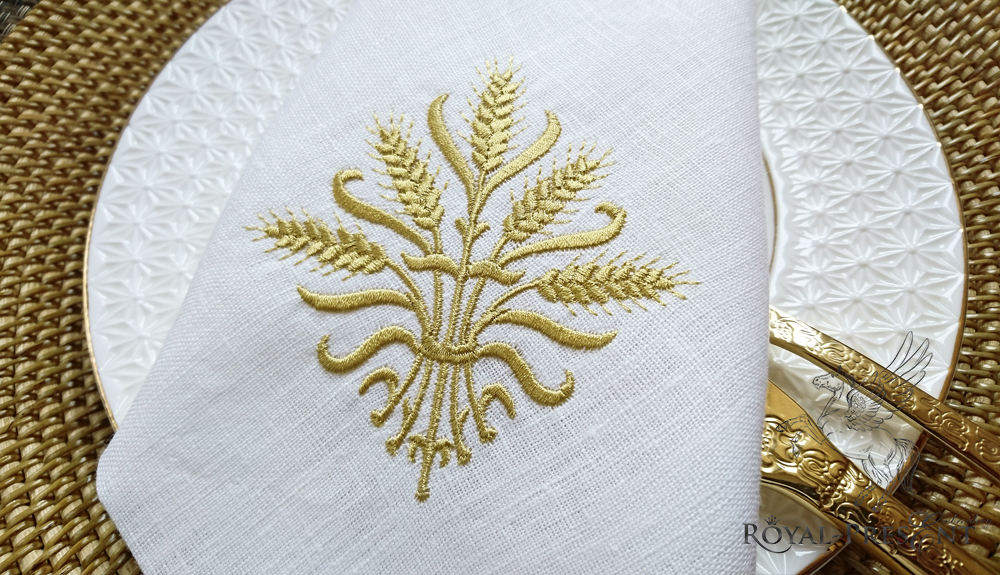 Machine Embroidery Design Gold spikelets