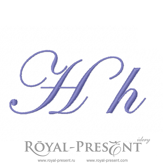 Machine embroidery design The letter H RPE-1147-H