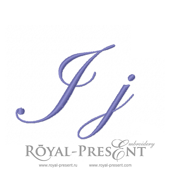 Machine embroidery design The letter J RPE-1147-J