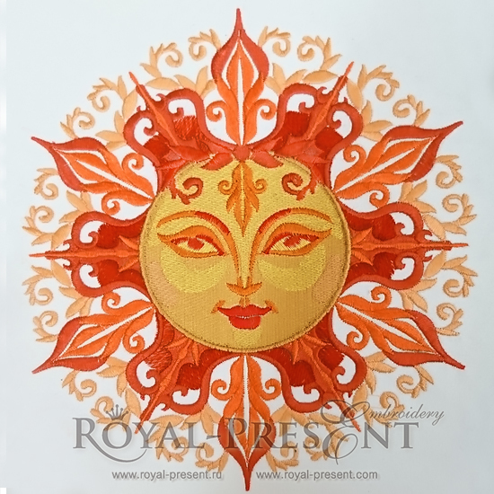 Machine Embroidery Design Sun - 3 sizes
