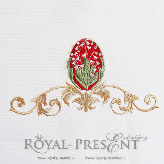 Machine Embroidery Design Faberge Egg - 3 sizes RPE-630