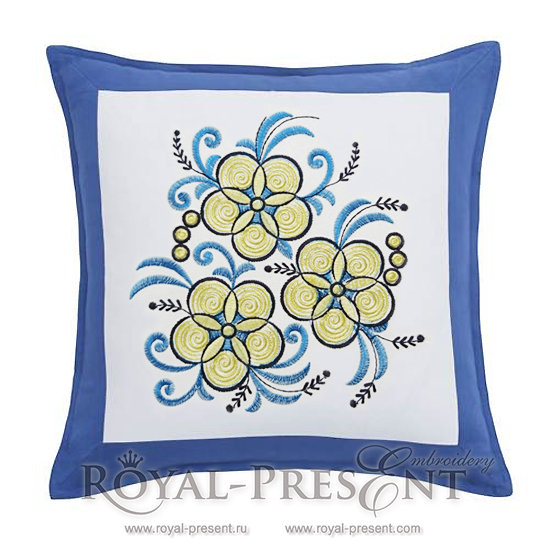 Free Machine Embroidery Design Garden flowers RPE-790