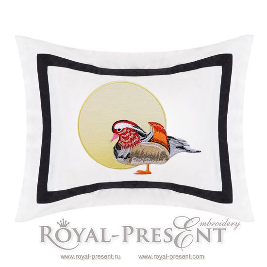 Machine Embroidery Design Mandarin duck - 3 sizes RPE-1163