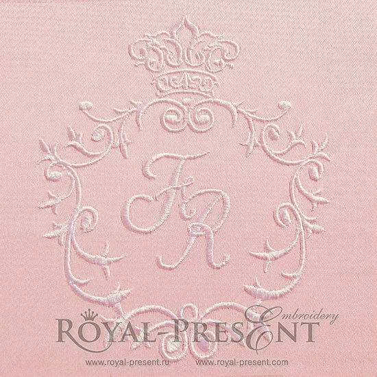 Machine Embroidery Design Graceful monogram blank in Victorian Style - 3 sizes RPE-558