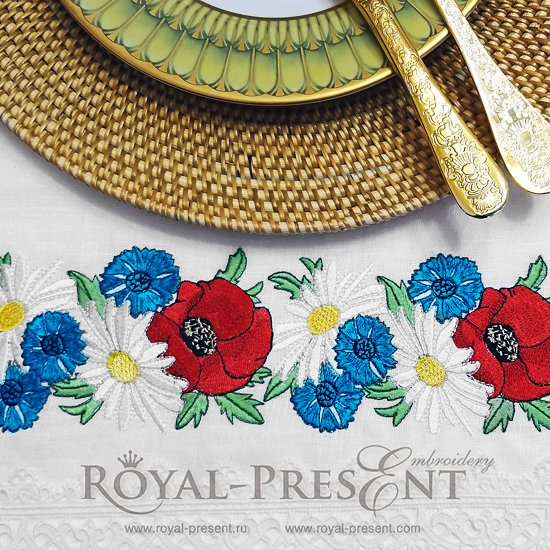 Machine Embroidery Design Summer border - 2 sizes RPE-466-002