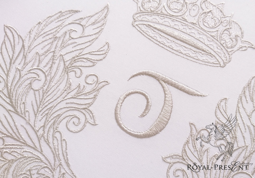 Machine Embroidery Design Retro baroque frame