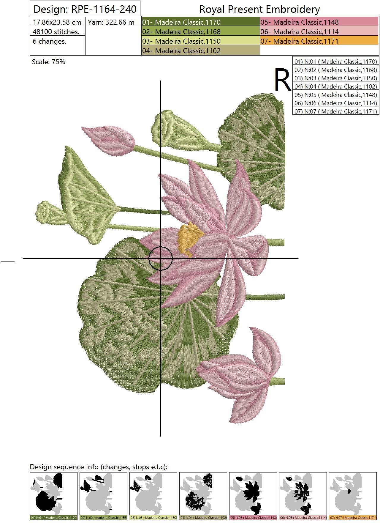 Machine Embroidery Design Mandarin duck - 2 sizes