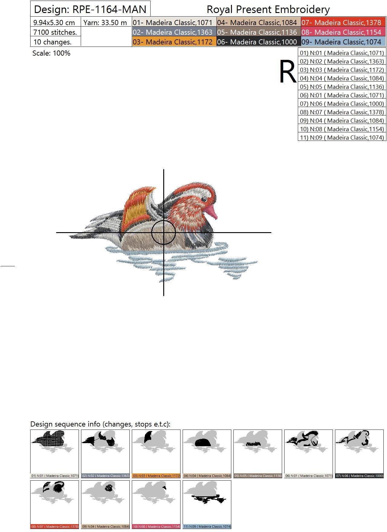 Machine Embroidery Designs Lotuses and Duck