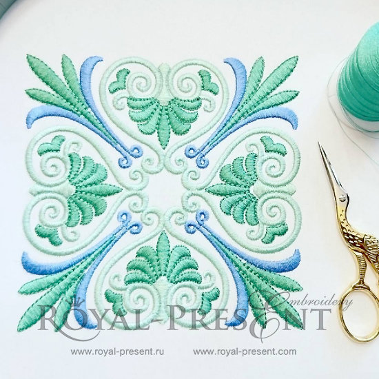 Machine Embroidery Design Vintage Greek Ornament - 3 sizes RPE-167