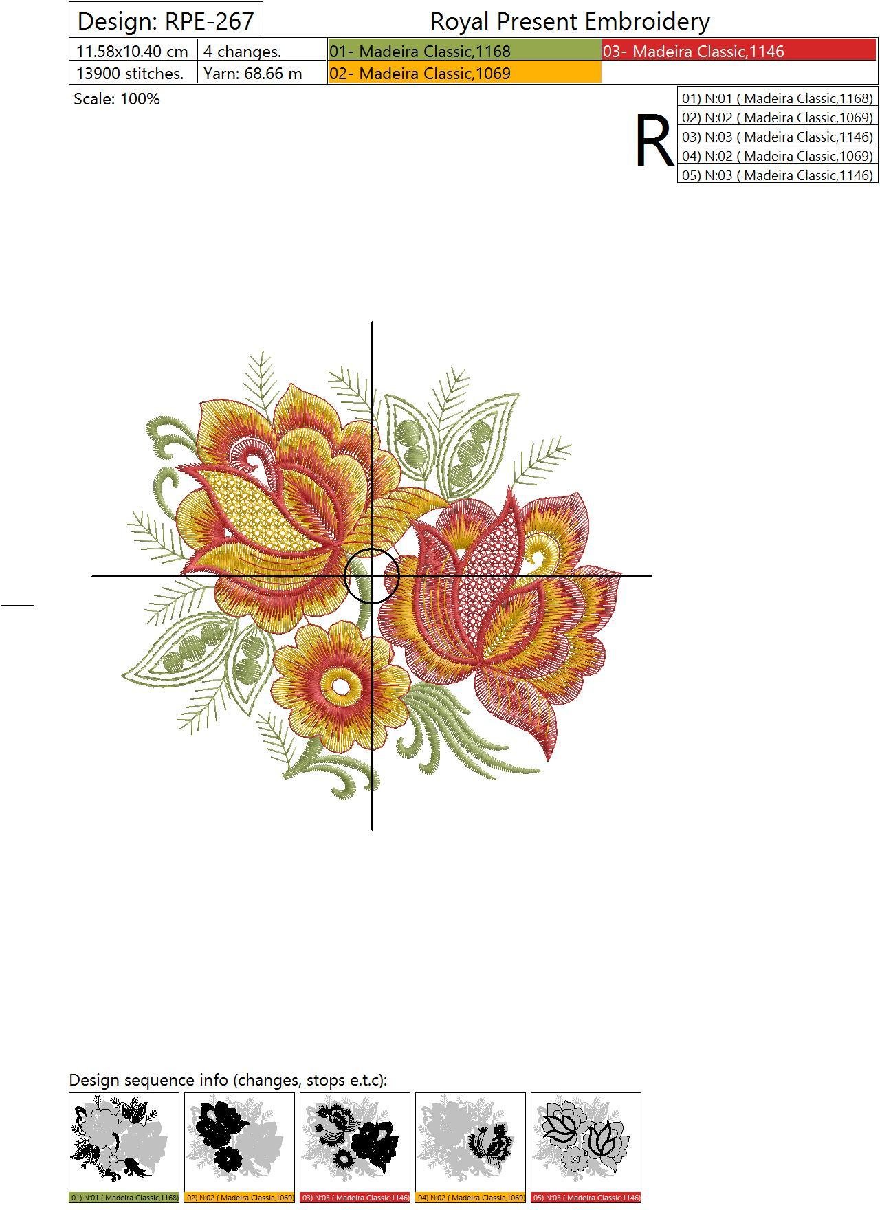 Machine Embroidery Design Folk flowers | Unusual Flowers | Royal ...